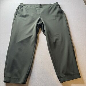 LOFT Women's Olive Green Pull-on Business Casual Pants Jogger Ankle Size XXL
